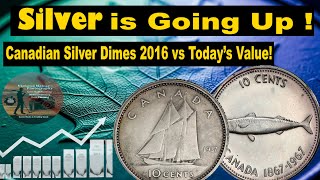 Silver is Going Up ! Canadian Silver Dimes 2016 vs Today’s Value!
