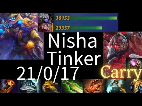 Nisha Tinker vs SF, AM, Treant, Ogre, Visage - dota2