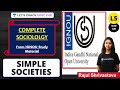 L5 Simple Societies Sociology From IGNOU Study Material UPSC CSE IAS Rajul Shrivastava