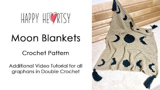 How to Crochet Graphans in Double Crochet | Moon Blanekts by Happy Heartsy