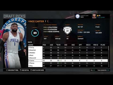 NBA 2k16 MyLeague Fantasy Draft Rebuild