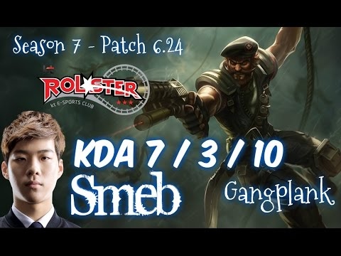 KT Smeb GANGPLANK vs FIORA Top - Patch 6.24 KR Ranked