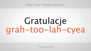 How to Say "Congratulations" in Polish | Polish Lessons