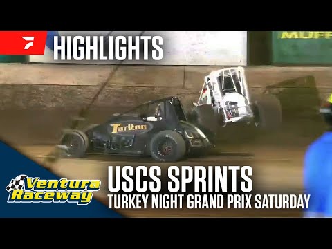 Turkey Night GP Saturday | USCS Non-Wing Sprints at Ventura Raceway 11/29/25 | Highlights