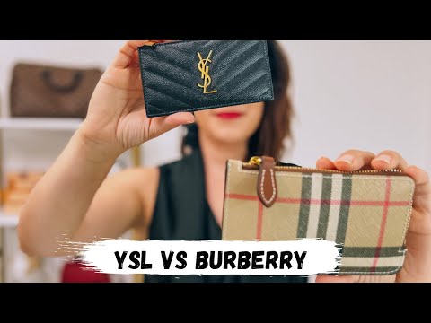 COMPARING BURBERRY VS YSL ZIPPERED CARD CASE 👛 sharing layout and what fits inside| mrs_leyva