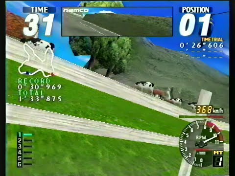 Rave Racer 60fps MOUNTAIN T.T. 370km/h 1'33"597 GKK-ROD World Record