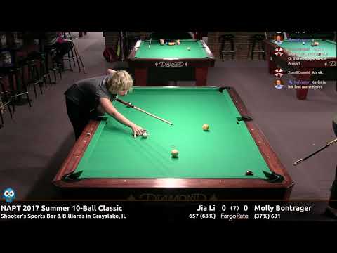 Jia Li vs Molly Bontrager - NAPT 2017 Summer 10-Ball Classic
