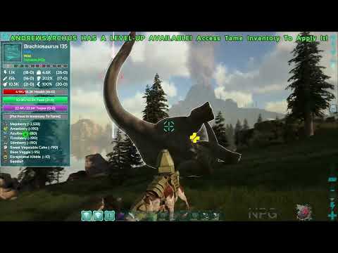 Ark (Fjordur) Easiest Brachiosaurus Taming Using Andrewsarchus 4k
