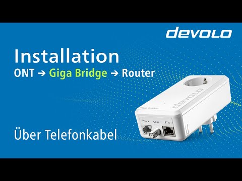 devolo Giga Bridge: Installation mit Telefonkabel