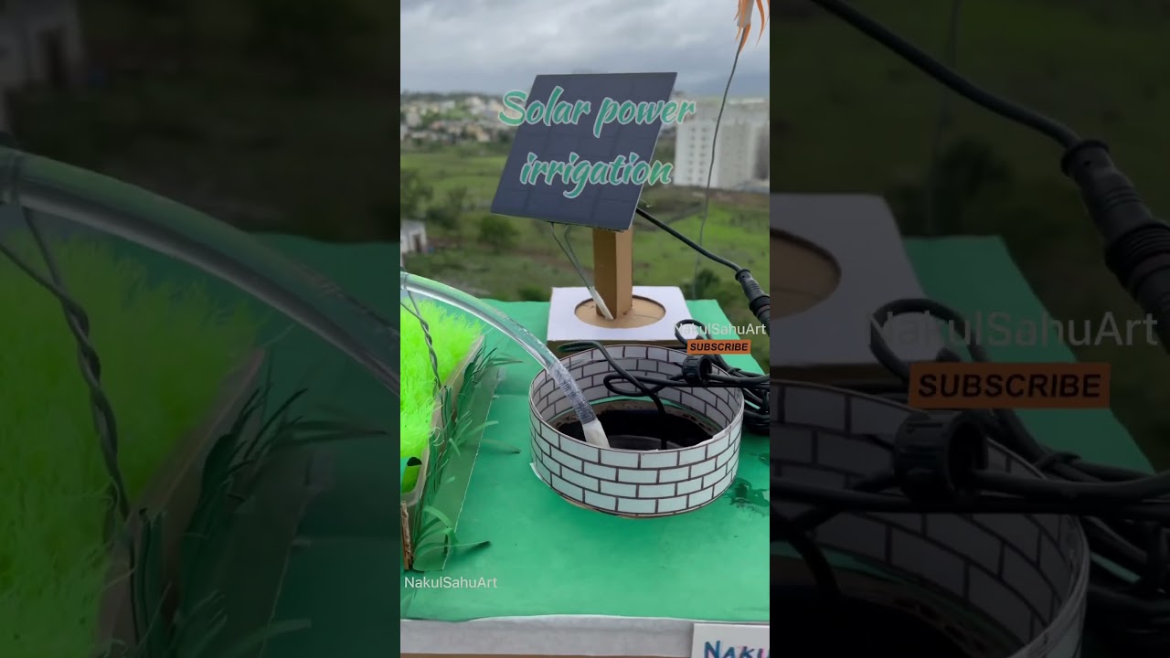 Solar power irrigation working model #diy #irrigation #shorts NakulSahuArt