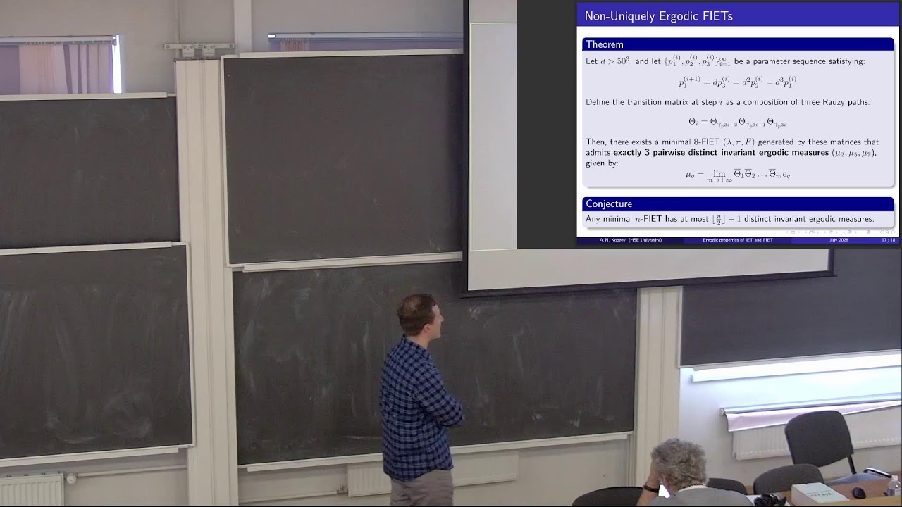 Alexey Kobzev, “Ergodic properties of interval exchange transformations”