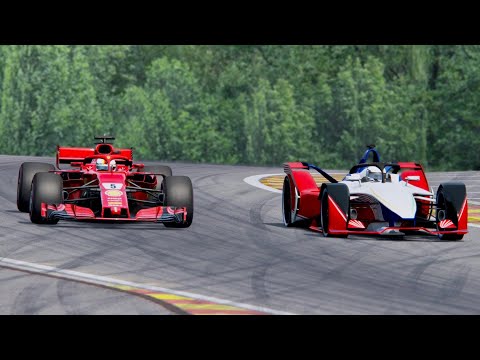 Ferrari F1 2018 vs Formula E 2019 GEN 3 - Spa