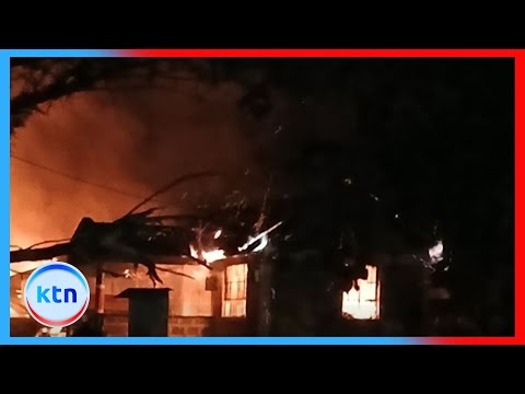 Ndunyu Njeru police station reduced to ashes by angry protesters