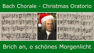 Bach's own score - Brich an, o schönes Morgenlicht (chorale)