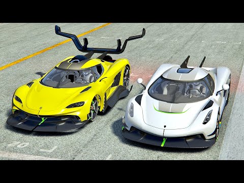 Koenigsegg Tornado Concept vs Koenigsegg Jesko Absolut - Drag Race 20 KM
