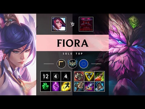 Fiora Top vs Ornn: Triple Kill, Unstoppable - EUW Challenger Patch 14.24