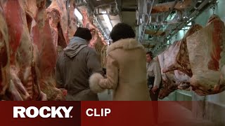 Rocky Balboa Trains In The Meat Locker