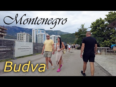 🌞Budva, Slovenska Obala, Montenegro, 🌡T+33C°  - Walking Tour - Travel Guide  #46/4