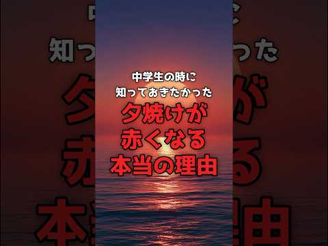 夕焼けの赤は、空の「残りかす」でした。 のサムネイル