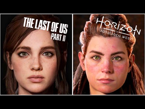Ellie e Aloy The Last of Us vs Horizon Forbidden West - Physics and Details Comparison
