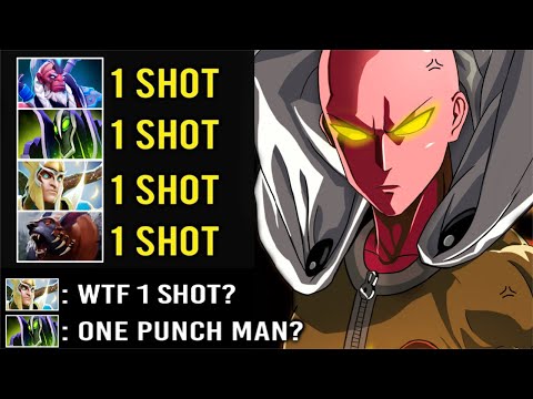 ONE PUNCH MAN IS HERE! Crazy 1 Shot Kill Imba Armor Melt Build Support To Carry Tusk WTF Dota 2