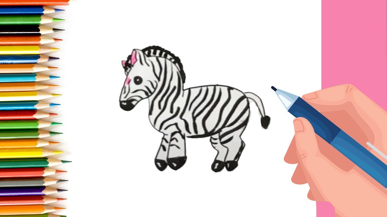 How to Draw easy Zebra 🦓 step by step for Kids   #shorts