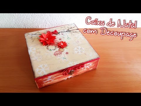 Caixa de Natal com Decoupage
