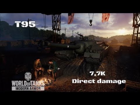T95 in campo del oeste:7,7K direct damage :Wot console - World of Tanks console