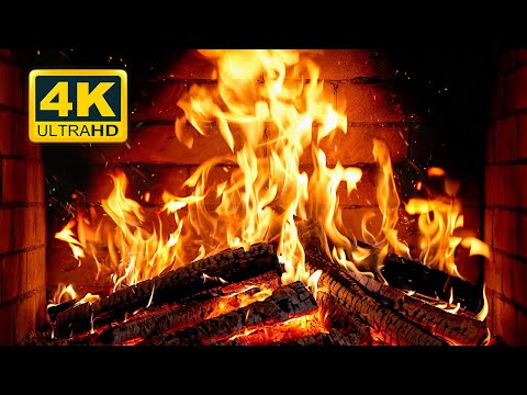 🔥 Cozy Fireplace 4K (12 HOURS). Fireplace with Crackling Fire Sounds. Crackling Fireplace 4K