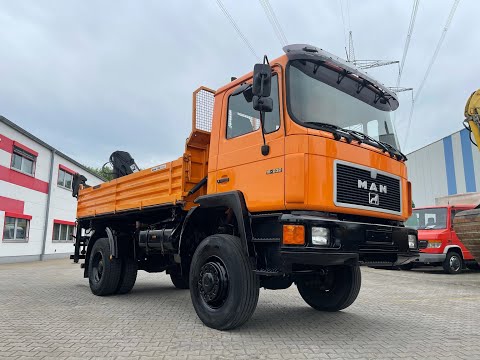 MAN 18.232 Kipper + Kran BJ1993