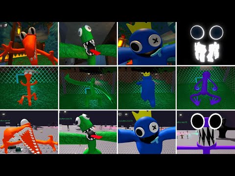 Rainbow Friends Chapter 1 V's Rainbow Friends Roleplay ( Ending Escape ) V's Concepts Jumpscares