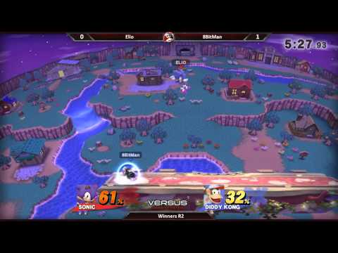 Versus Weekly 7/2/15 - Winners R2 - Elio (Sonic) vs. 8Bitman (Diddy/ROB) - Smash 4