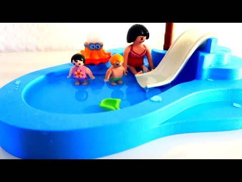 playmobil summer fun pool unboxing