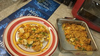 Air Fryer : Maine Scallops And Seafood Stuffing Casserole Recipe