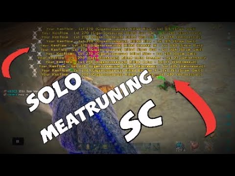 Meat Running SC Breeding base with a tek suit😈 / ARK Official PvP Ps4