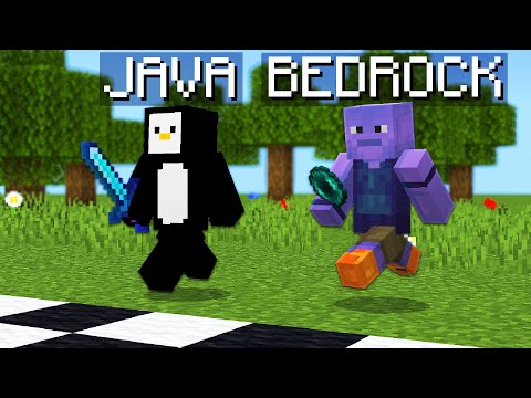 Minecraft Bedrock vs Java Challenge Race