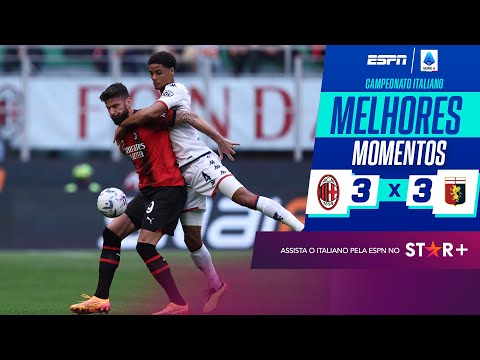 Gols e lances de Milan x Genoa