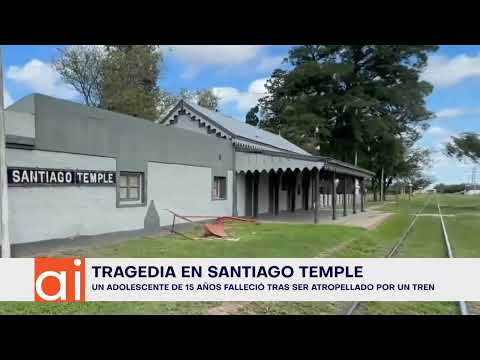 Santiago Temple: falleció un joven arrollado por el tren