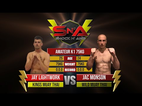 Shock N Awe 33 - Jay Lightwork vs Jac Monson Amateur Catchweight Kickboxing 75kg