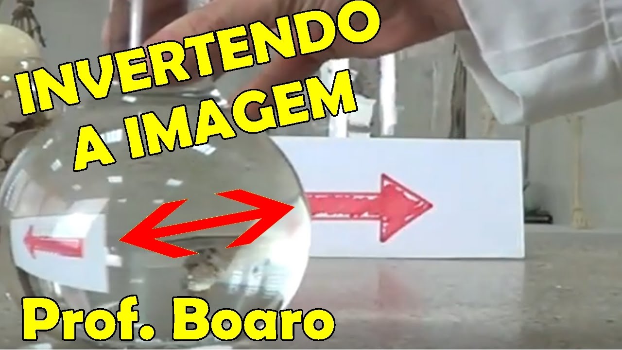 ÁGUA QUE INVERTE A IMAGEM - EXPERIÊNCIA DE FÍSICA - REFRAÇÃO DA LUZ   Prof.  Boaro