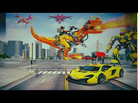 Dino robot car Transform games