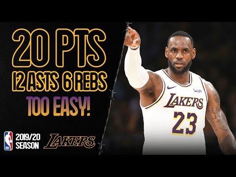 LeBron James 20 Points, 12 Assists vs Charlotte Hornets - Full Highlights 27/10/2019