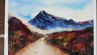 Atmospheric Watercolour Landscape Tutorial + Fun Tips