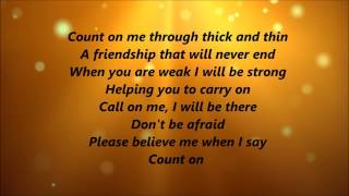 Whitney Houston and CeCe Winans - Count On Me (Lyrics)
