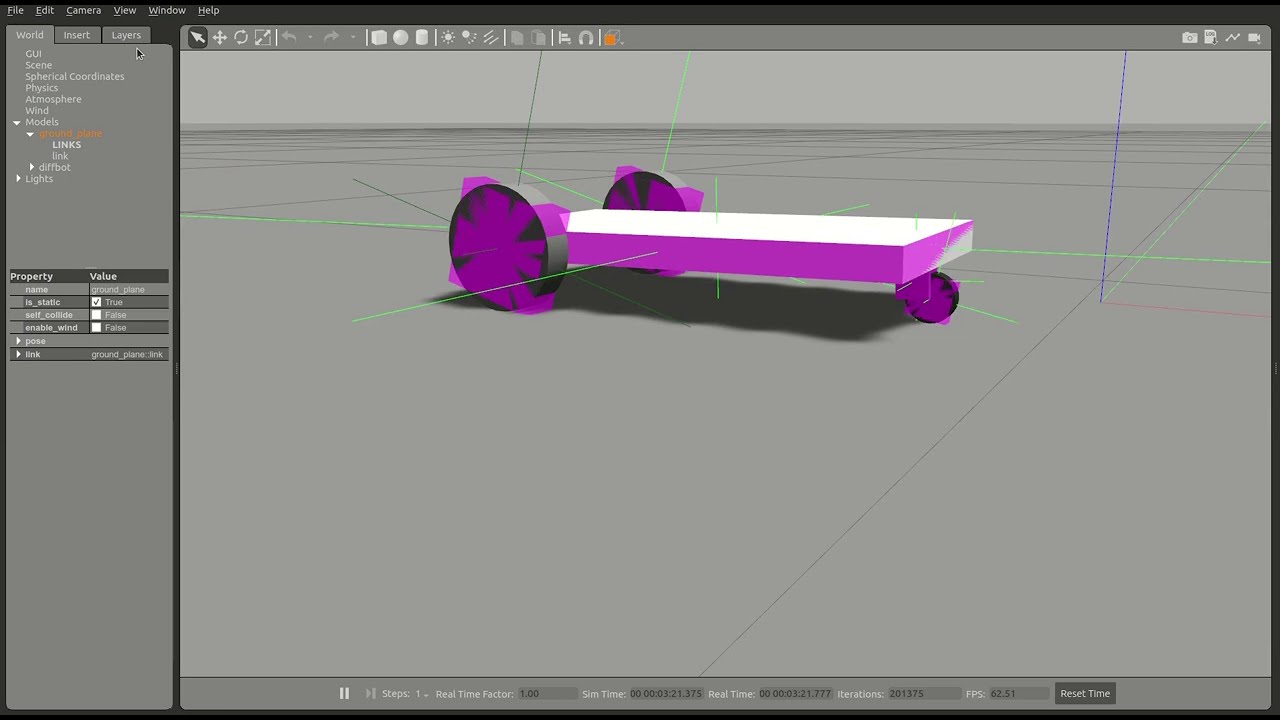 DiffBot #4 with caster wheel