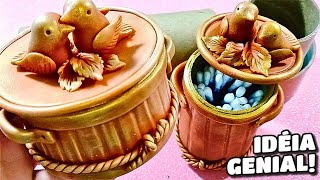 TRANSFORME MATERIAIS DESCARTÁVEIS EM LINDOS UTILITÁRIOS EM BISCUIT.