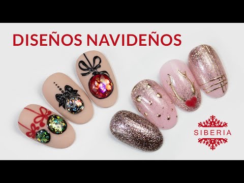 Los 6 MEJORES DISEÑOS de UÑAS NAVIDEÑOS 🎄 Manicura navideña 2021 🎄