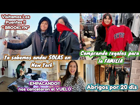 EMPACANDO🧳 Nos CANCELARON LOS VUELOS✈️ Ya sabemos andar SOLAS en New York🚊ABRIGOS por 20 dls🧥😍