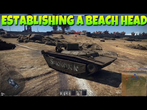Establishing A Beach Head ! WAR THUNDER *CUSTOM BATTLE ON NORMANDY*