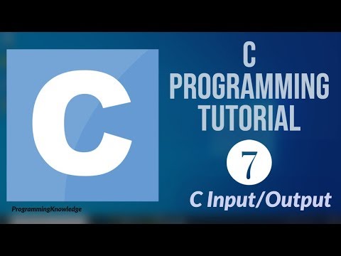 C Programming Tutorial for Beginners 7 - C Input/Output: printf() and scanf()